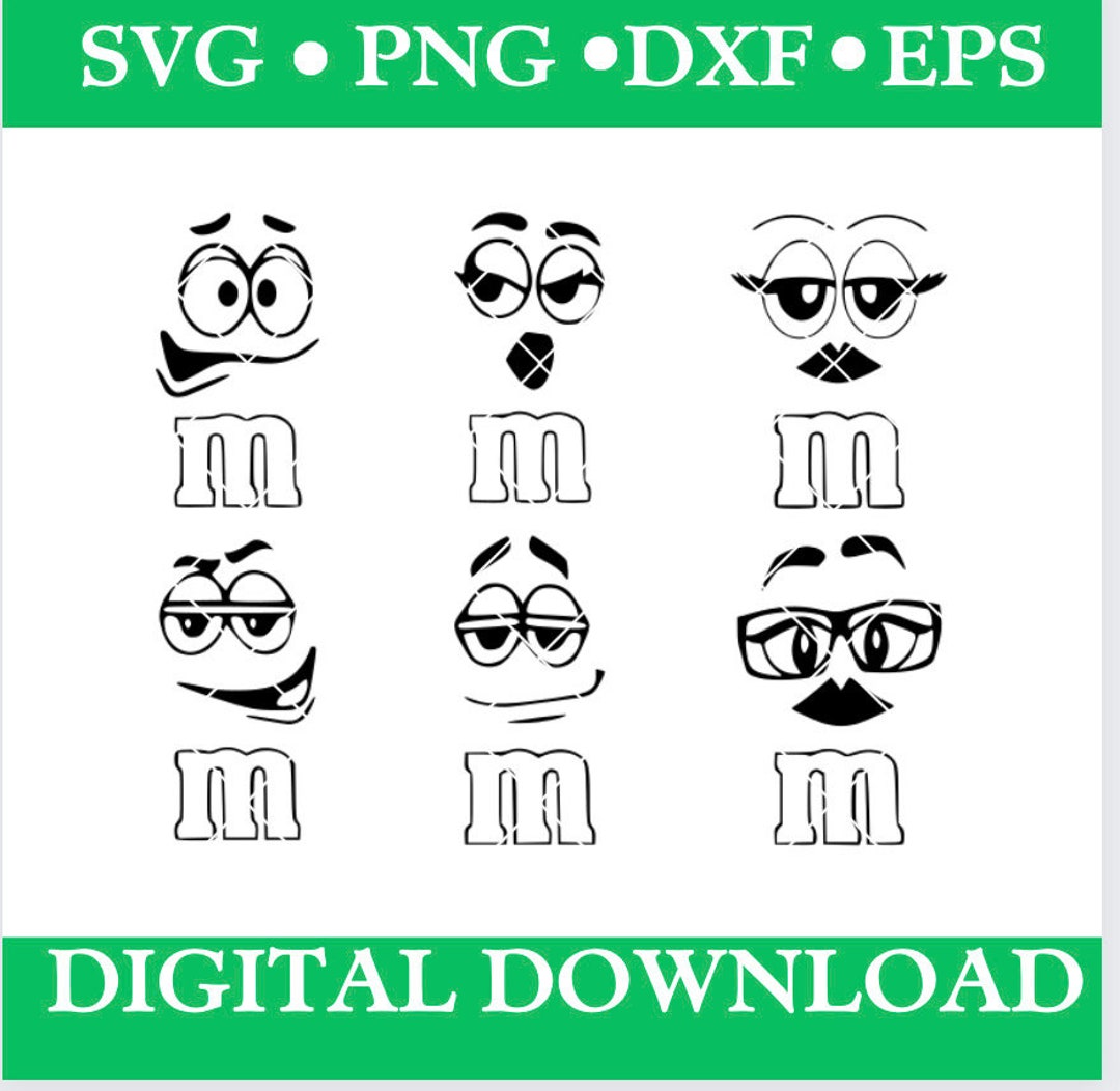 M&M Svg M and M Svgm and M Face M and M Faces Svg Mand M Etsy