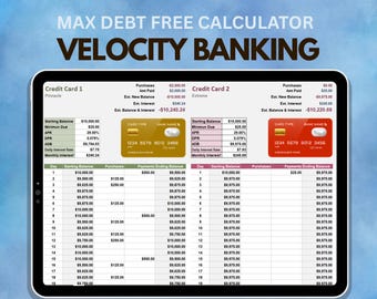 Velocity Banking - Excel Credit Card Debt Tracker