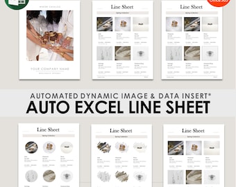Automated Excel Line Sheet Template: Wholesale Retail Catalog (Digital Download)