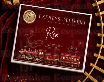 Personalised Christmas Eve Box, North Pole Train Christmas Gift, Nice List Certificate, Christmas Keepsake, Kids Christmas Gift