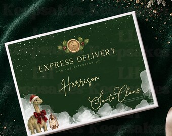 Personalised Christmas Eve Box, Dinosaur Christmas Gift, Dino Christmas Keepsake, Nice List Certificate, Kids Christmas Gift