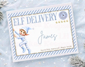 Personalised Christmas Elf Gifts, Elf Christmas Eve Box, Elf Goodbye Letter, Elf I Saw That Note, Christmas Keepsake