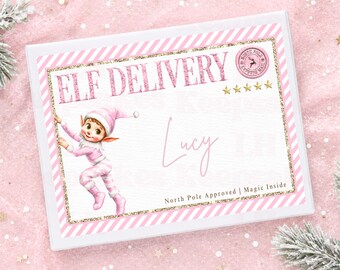 Personalised Christmas Elf Gifts, Elf Christmas Eve Box, Elf Goodbye Letter, Elf I Saw That Note, Christmas Keepsake
