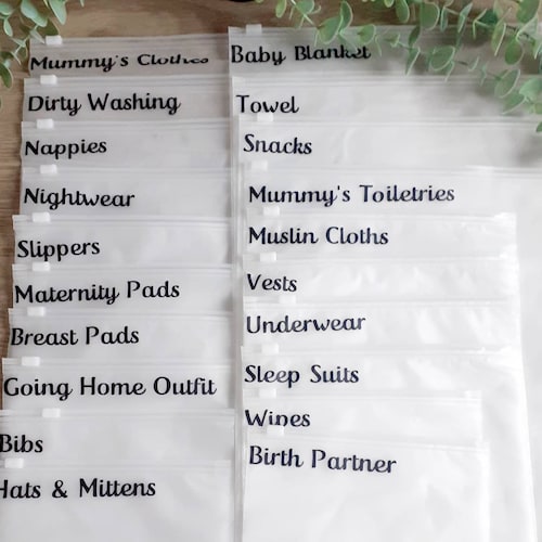 X20 Hospital Bag Organisers Packed Mum Essentials for Etsy UK