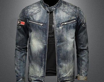 Fashionable men's denim jacket