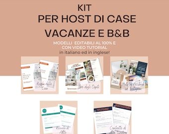 Vacation Rental and B&B Host Kit | Host Template Pack, Welcome Book, House Rules, House Signs, Rental Agreement.
