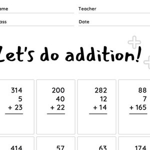 Simple Addition Practice Worksheet