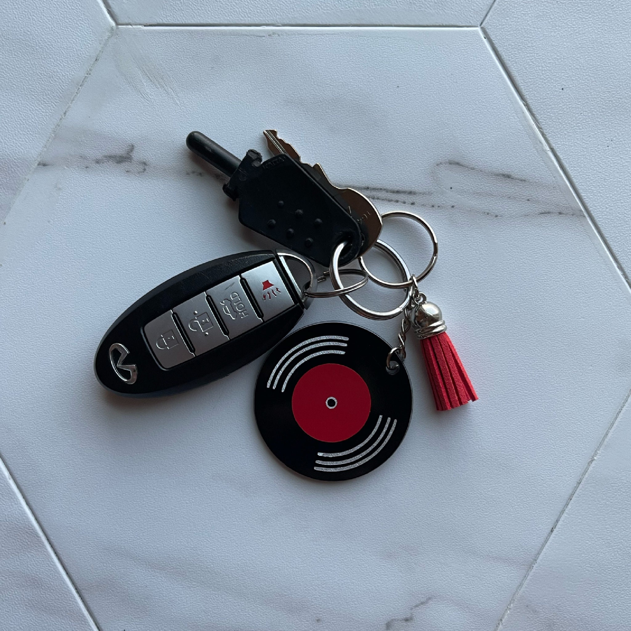 Colorful Vinyl Record Keychains Etsy