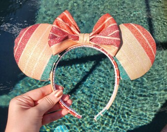 Multicolored Striped Mouse Ears