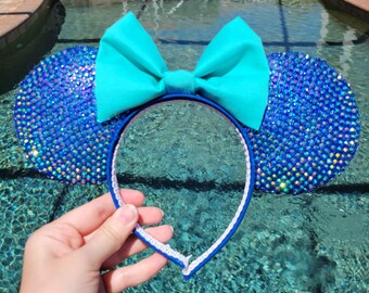 Navy Rhinestone Mouse Ears