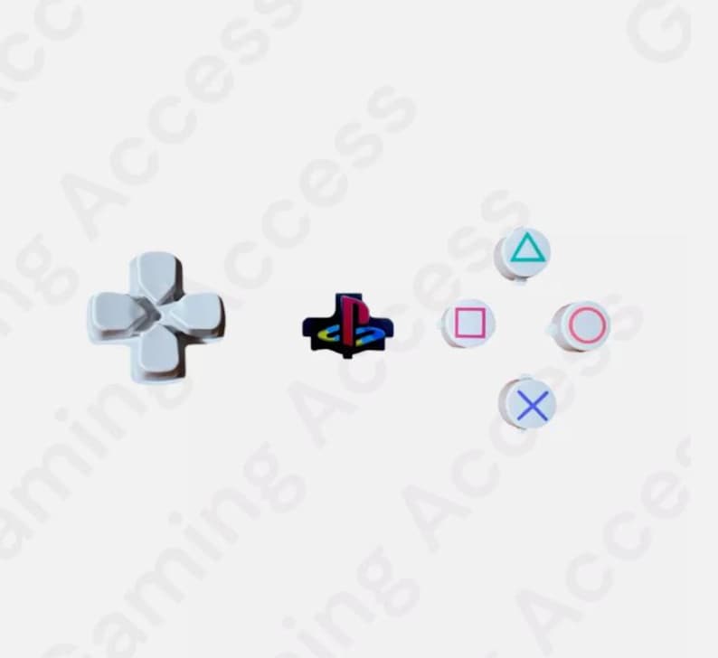 Triangular Playstation Controller Ps5 Controller (retro Themed Buttons, D-pad. Power Button) - Etsy