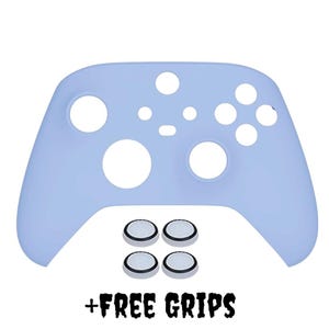 May include: A light blue silicone case for an Xbox controller with four white silicone thumb grips.  + FREE GRIPS
