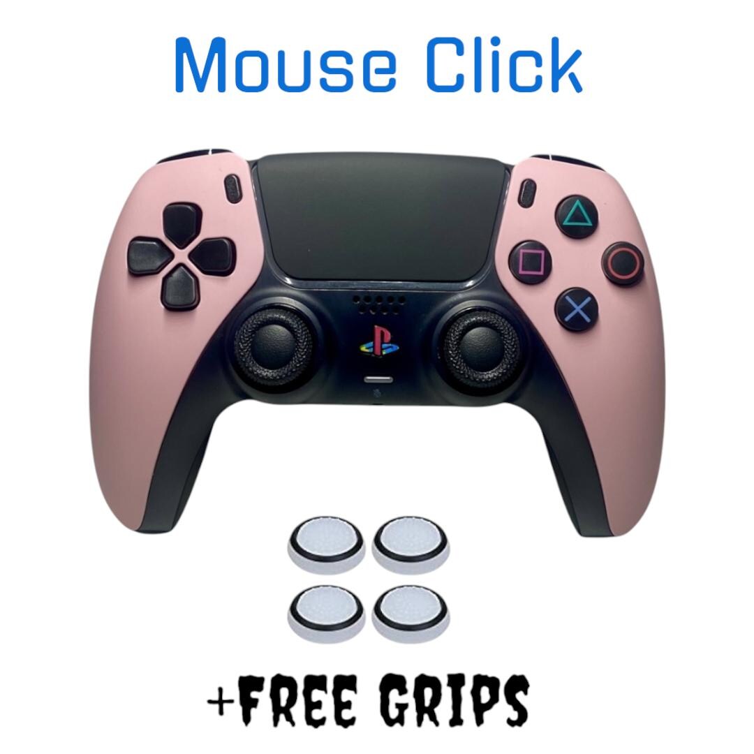 Mouse Click Ps4 Controller Sakura Black Retro X NEW Mouseclick Face Buttons Dualsense Playstation ...