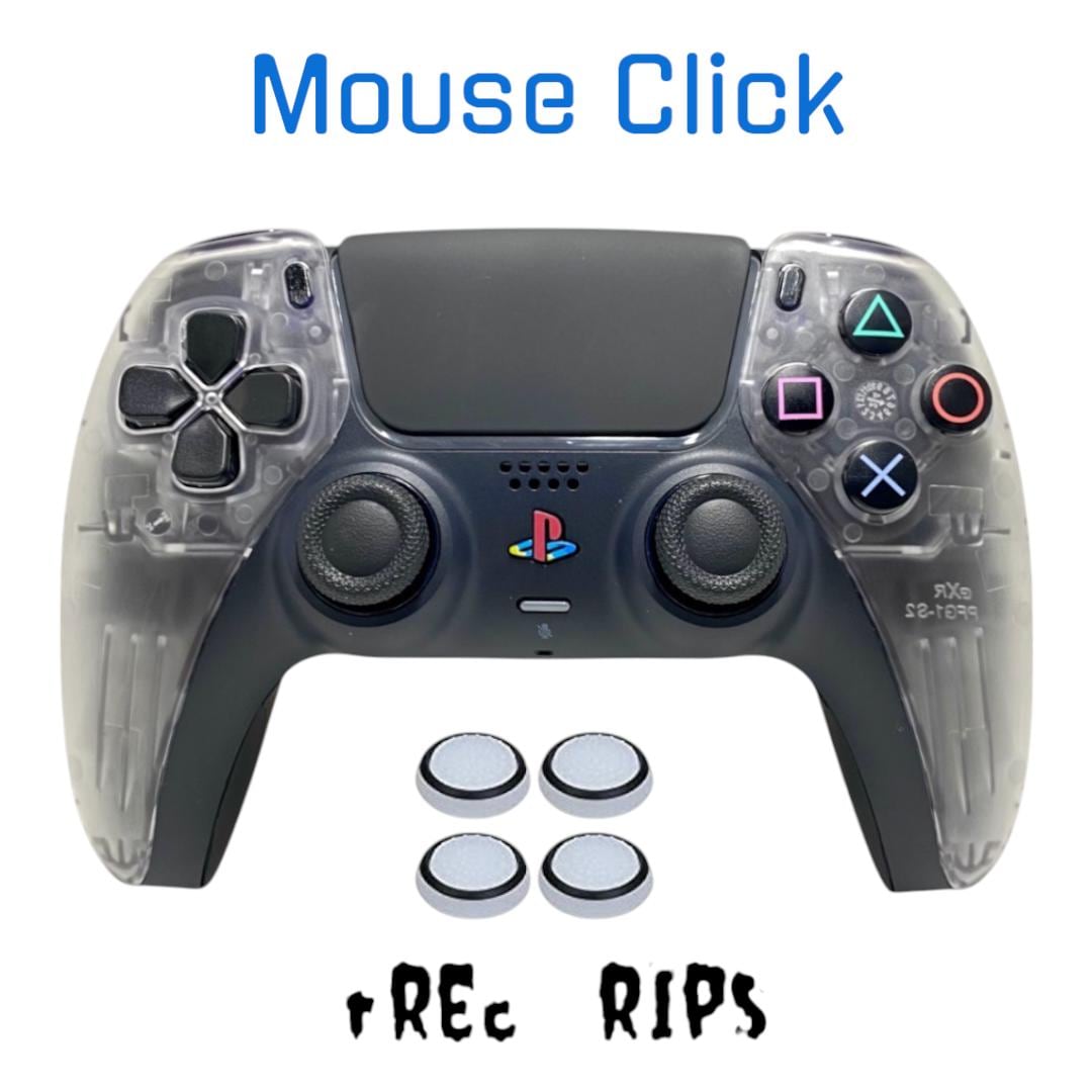 Mouse Click Ps4 Controller PS2 Crystal Retro X NEW Mouseclick Face Buttons Dualsense Playstation 5 ...