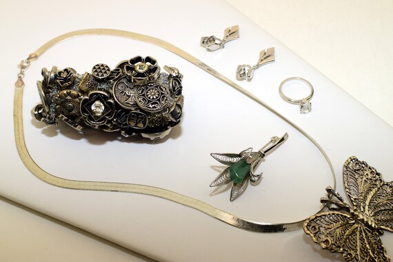 Vintage silver jewelry set - image 6
