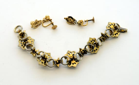 Gorgeous vintage multi stone and pearl bracelet w… - image 3