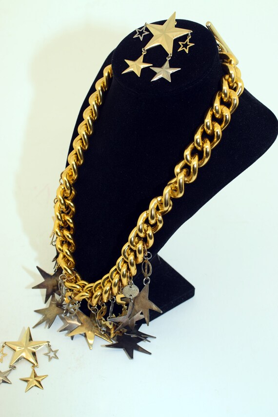 Vintage statement piece necklace and earrings Gem