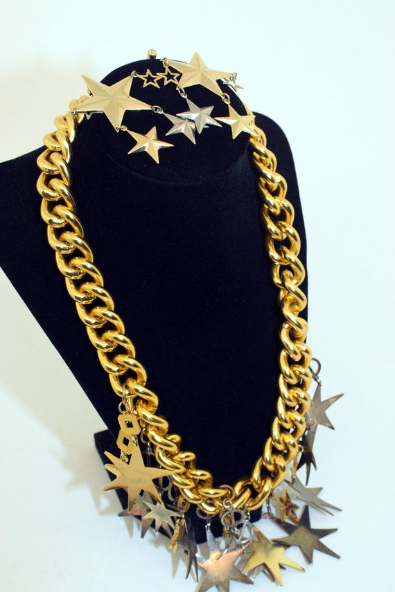 Vintage statement piece necklace and earrings Gem