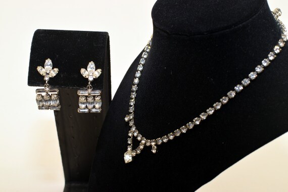 Vintage clear rhinestone set - image 7