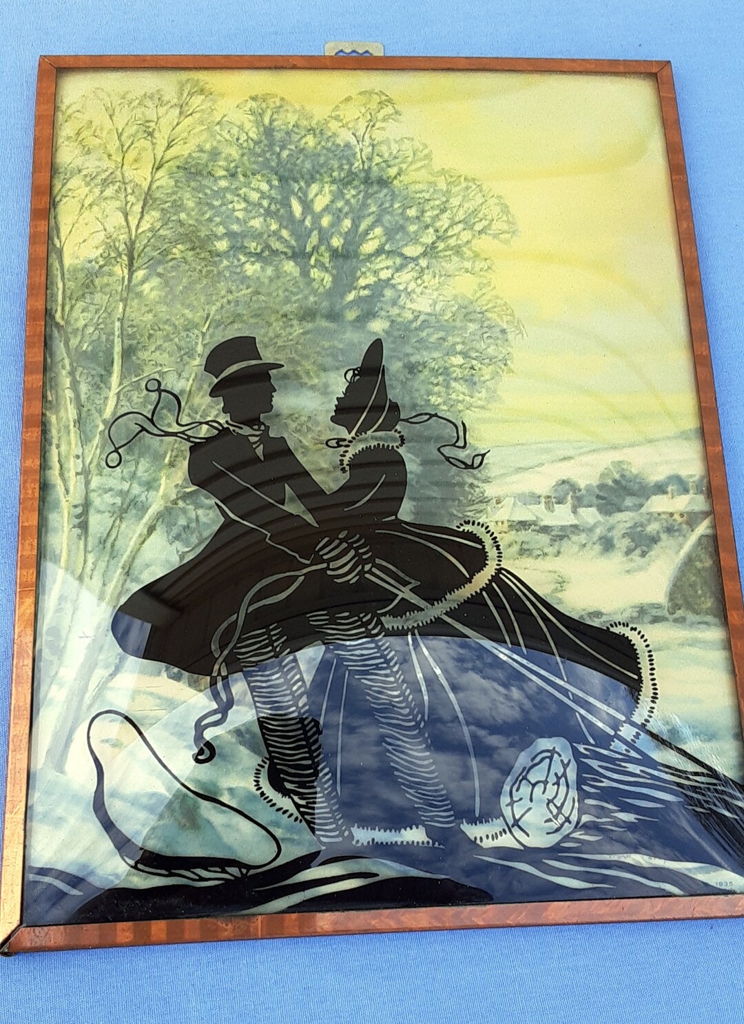 Vintage Painting With a Bubble Silhouette - Etsy