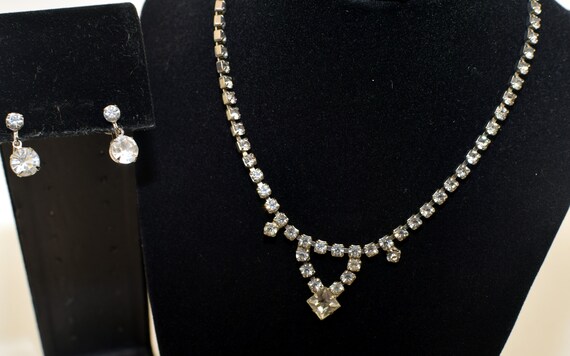 Vintage clear rhinestone set - image 4