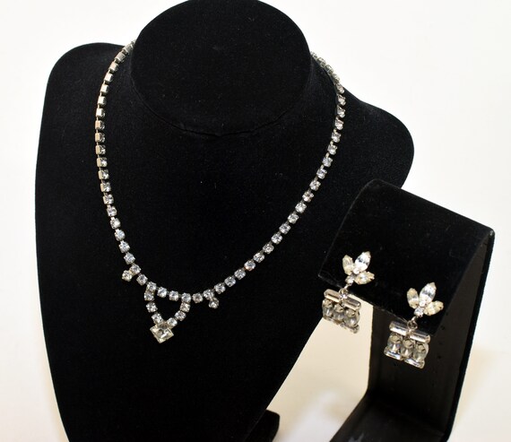 Vintage clear rhinestone set - image 2