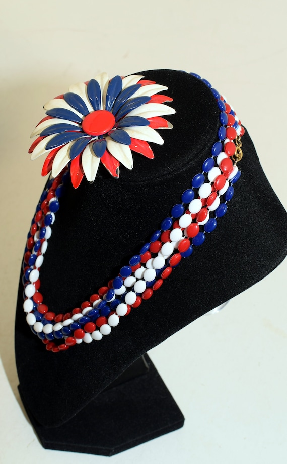 Vintage 4th of July colored jewelry set