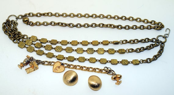 Vintage gold tone metal set - image 2