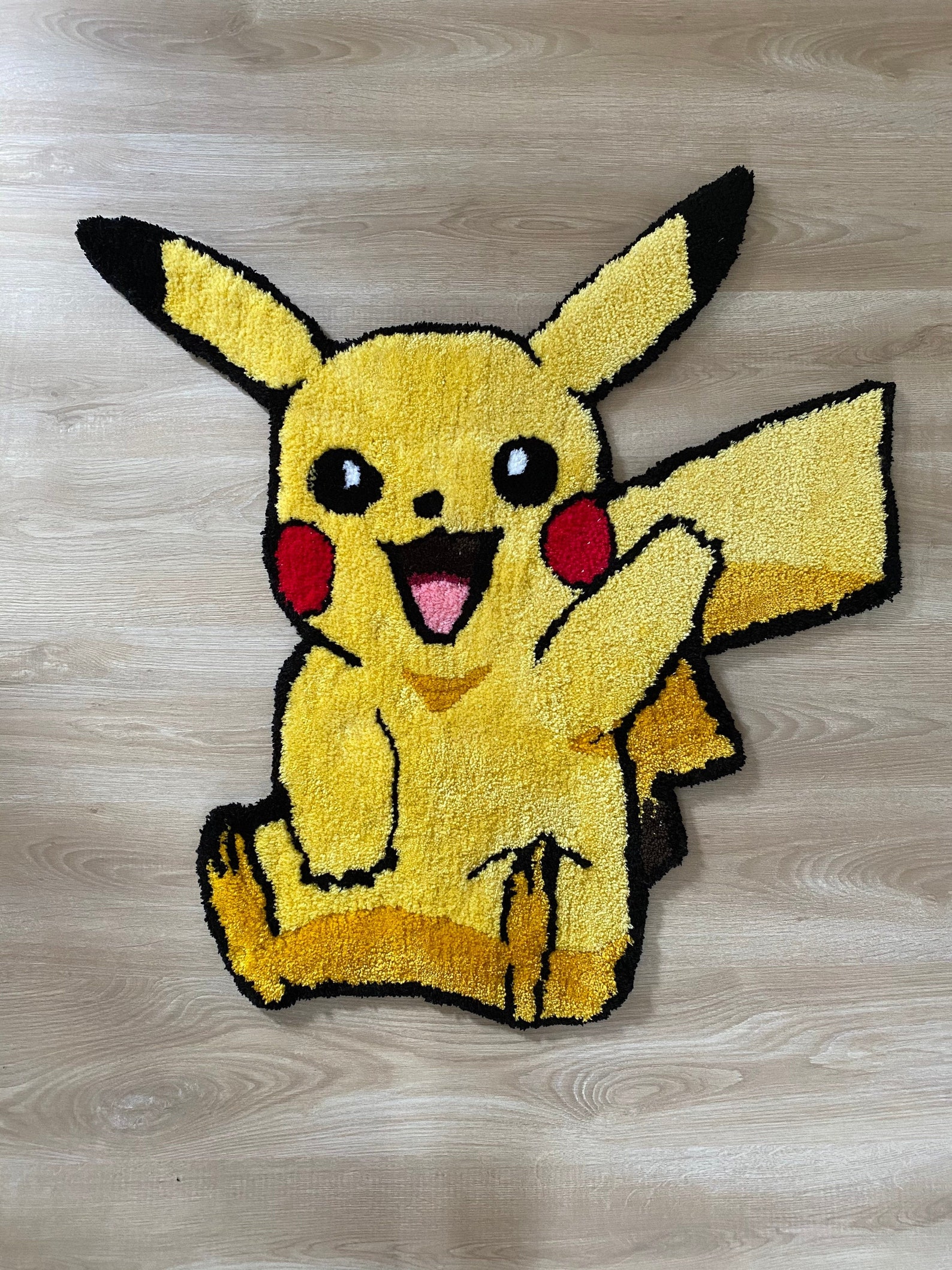 Pikachu rug Pokémon rug tufting tufted rug wall hanging Etsy