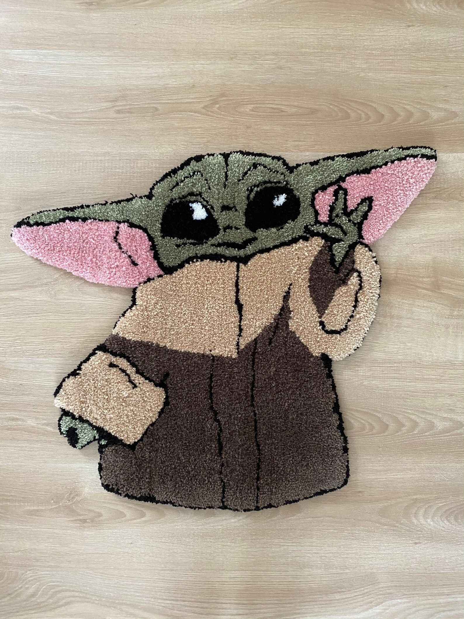 Baby Yoda rug Grogu rug Star Wars tufting tufted rug wall Etsy