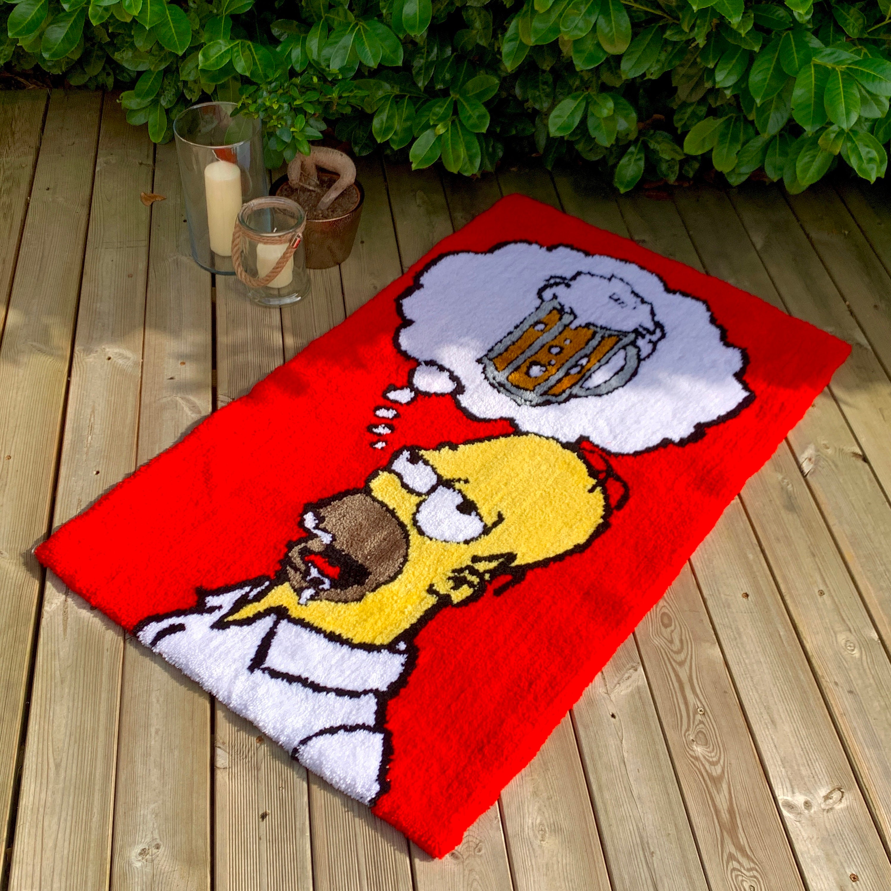 Tapis Homer Handmade, Tapis Simpson Personnalisé