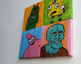 One Mental Breakdown Later Canvas Painting, One Moment Later Spongebob ...