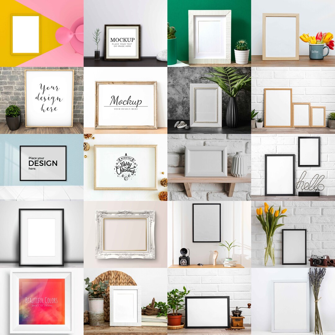 51 Frame Mock up Bundle Photograph Styled Frame Mockups Stock Photo ...