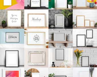 51 Frame Mock up Bundle Photograph Styled Frame MockUps Stock Photo Template Frame Art print Mockup JPG Digital Download