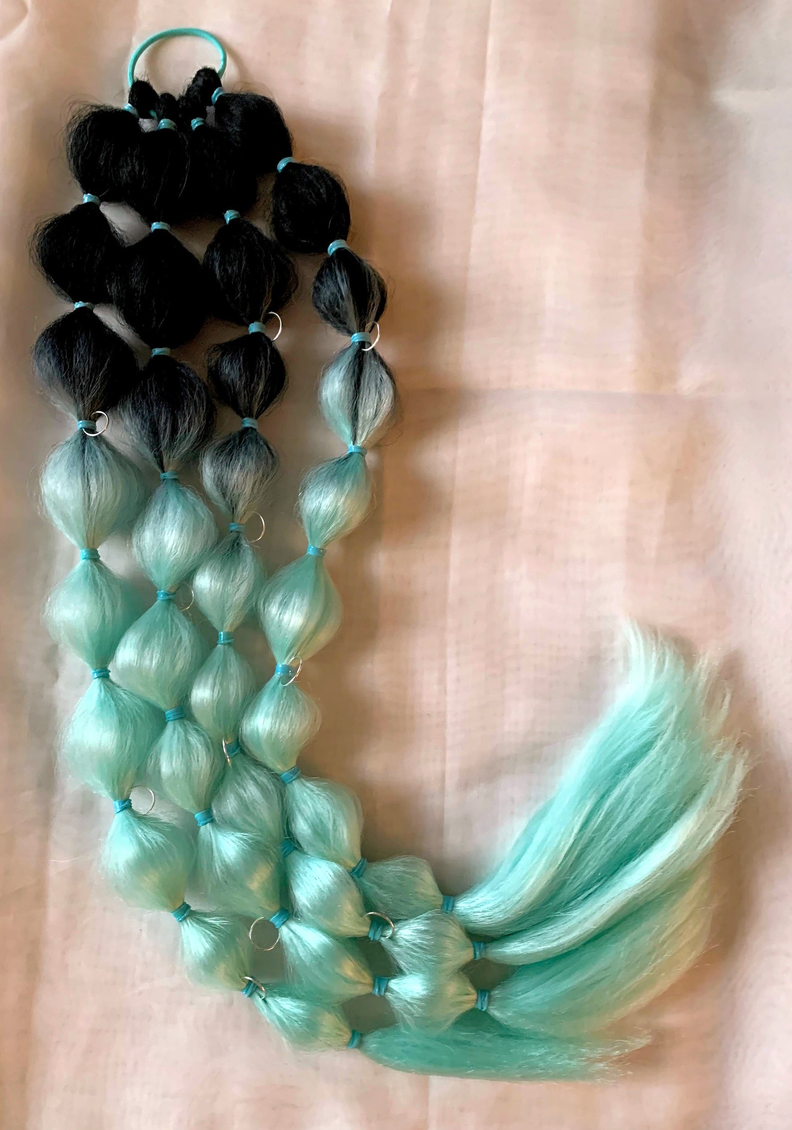 Elastic Band Bubble Braid Hair Extension Etsy New Zealand
