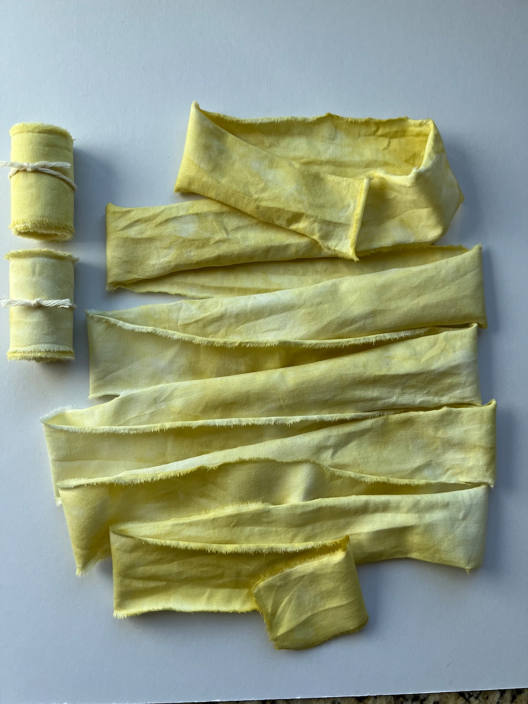 Hand Dyed Cotton Ribbon, Hand Torn Ribbon, Weaving Ribbon, Macrame ...
