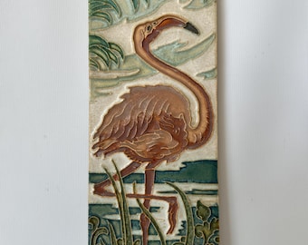 Porceleyne fles Delft cloisonnee tegel flamingo metseltegel 1910’s 1920’s Bodart