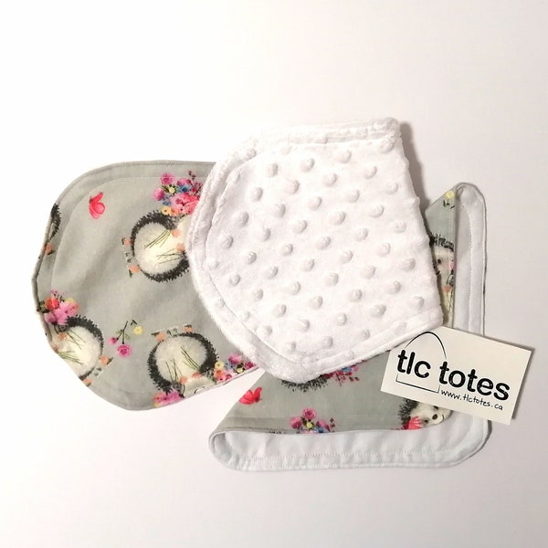 Baby Burb & Drool Rag Set - Baby Porcupines