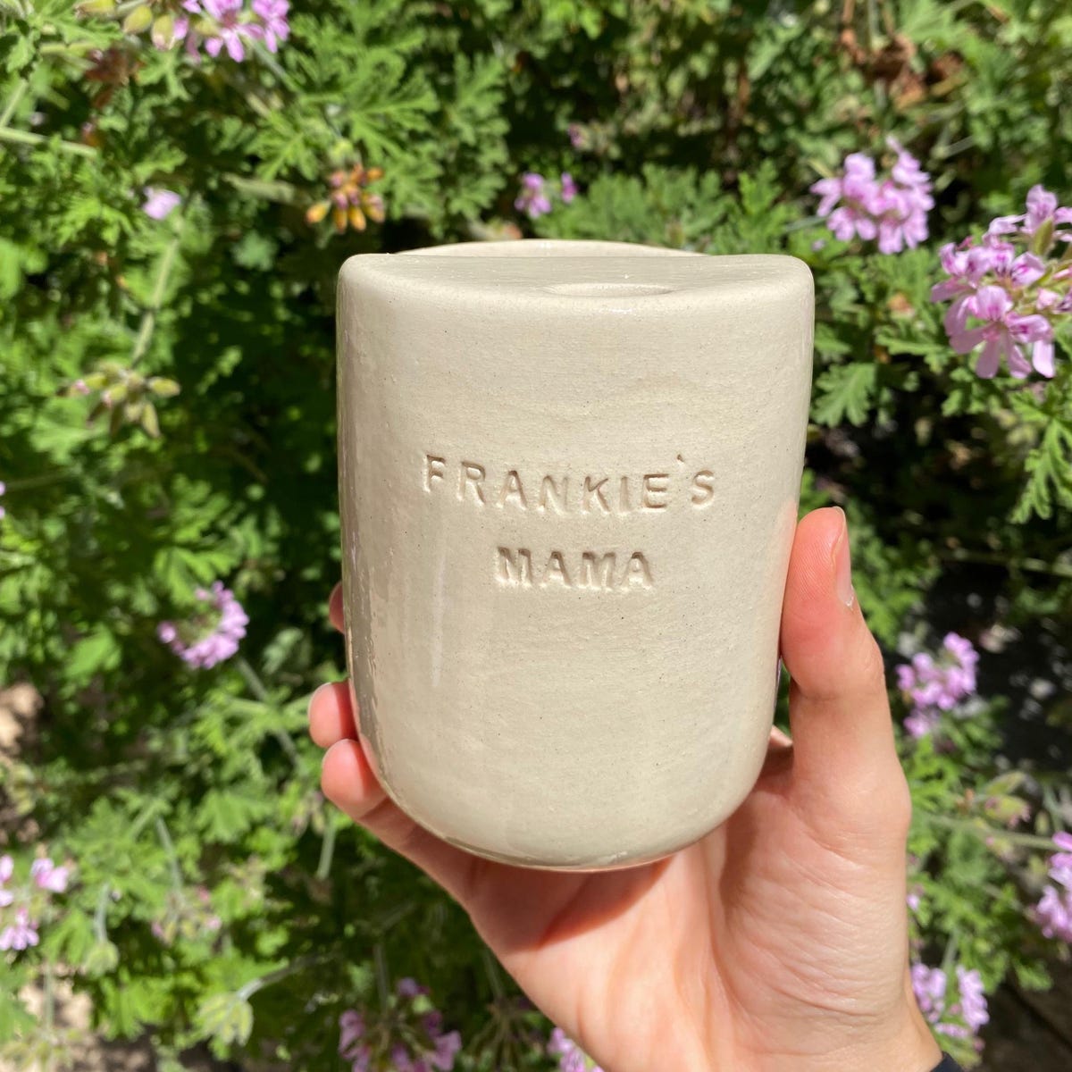 Customizable White Letter Travel Mug