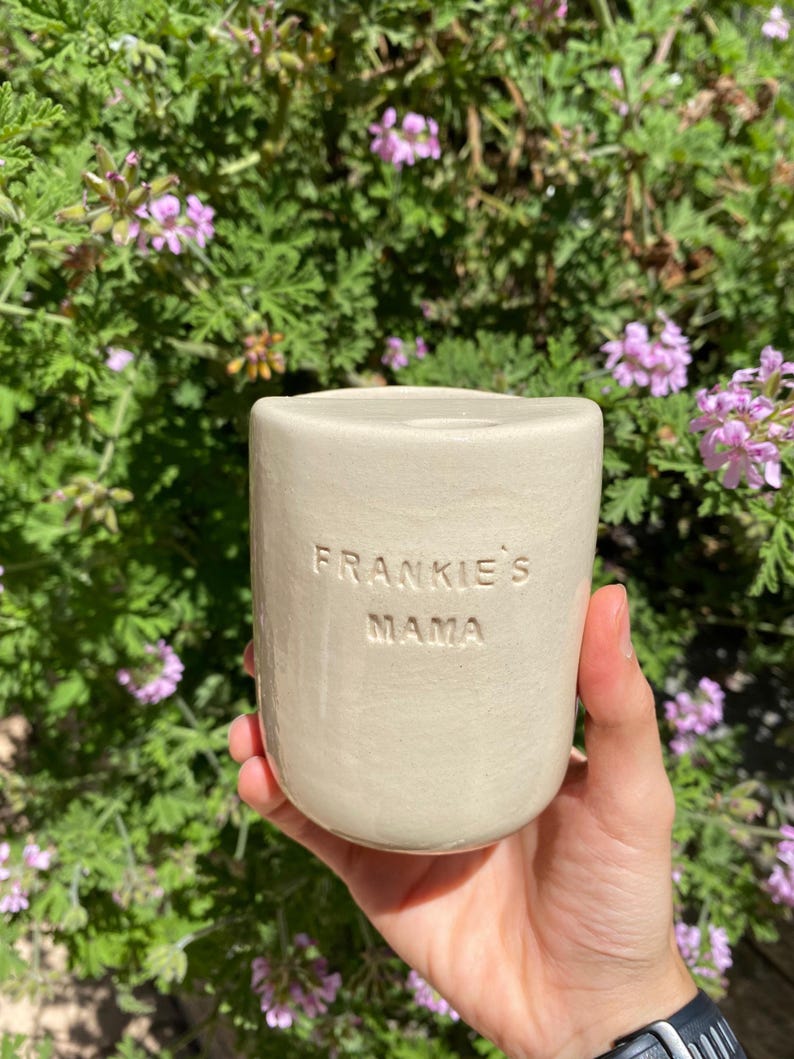 PREORDER Customizable White Letter Travel Mug