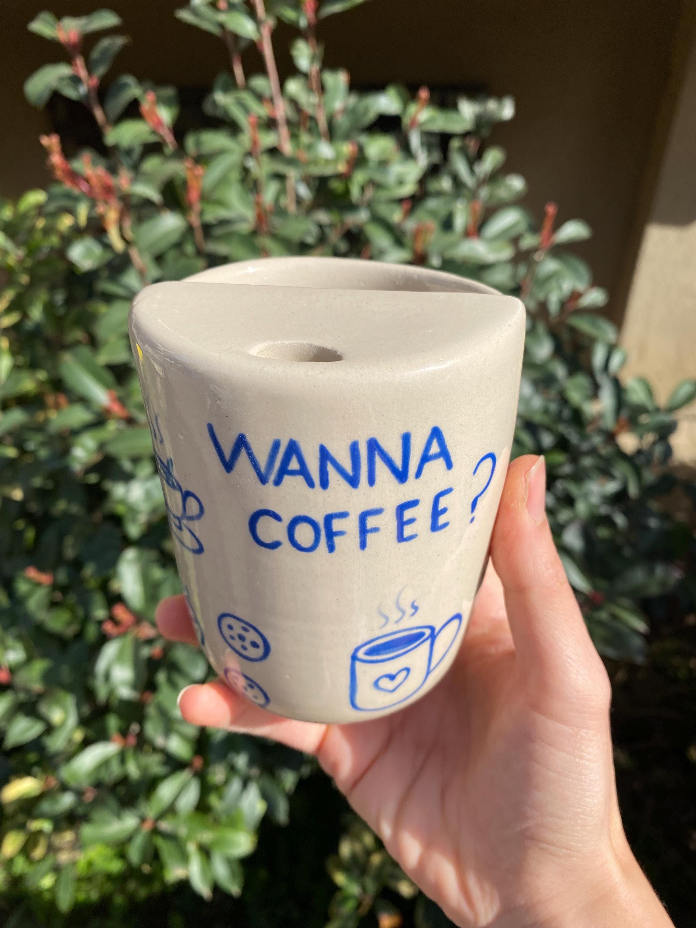 予約販売 セラミック製トラベルマグ、手作り陶器製コーヒー・紅茶 