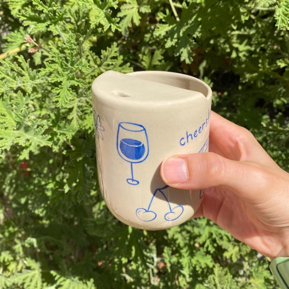 Pre-order Handmade Ceramic Travel Mug With Lid: Pottery Coffee Cup - Etsy