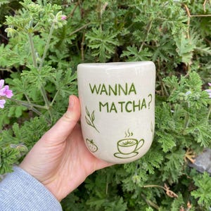 Förbeställ handgjord keramisk matcha-resemugg: Keramikkaffe-te-mugg