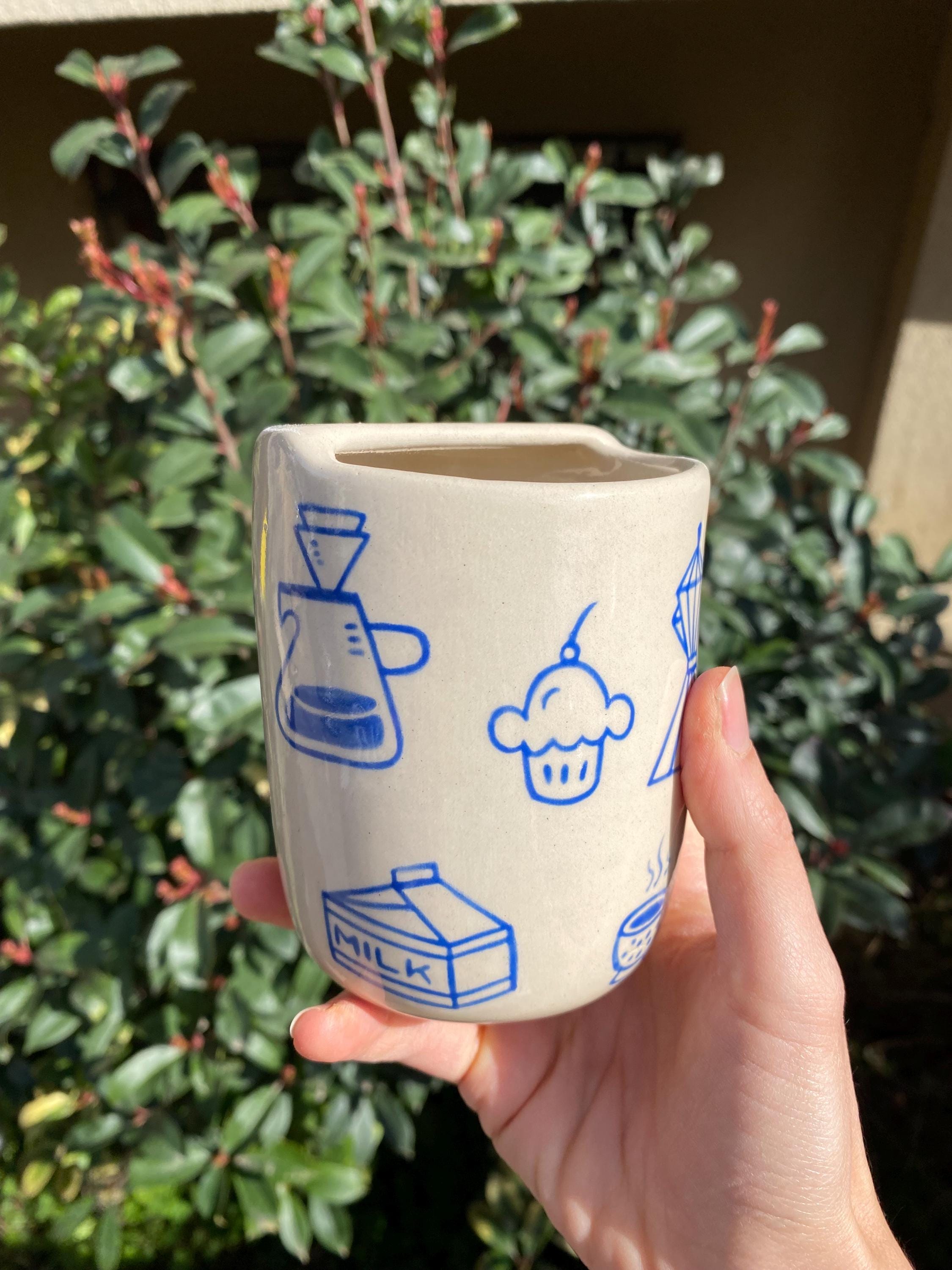 予約販売 セラミック製トラベルマグ、手作り陶器製コーヒー・紅茶 