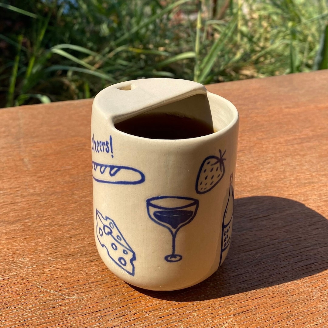 Handmade Ceramic Travel Mug With Lid: Pottery Coffee Cup - Etsy, image size:1080x1080