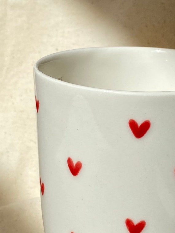 VITRA★マグカップ★LOVE HEART★MUGS★WHITE / RED Coffee Mugs - Love Heart(コーヒー マグ - ラブ ハート