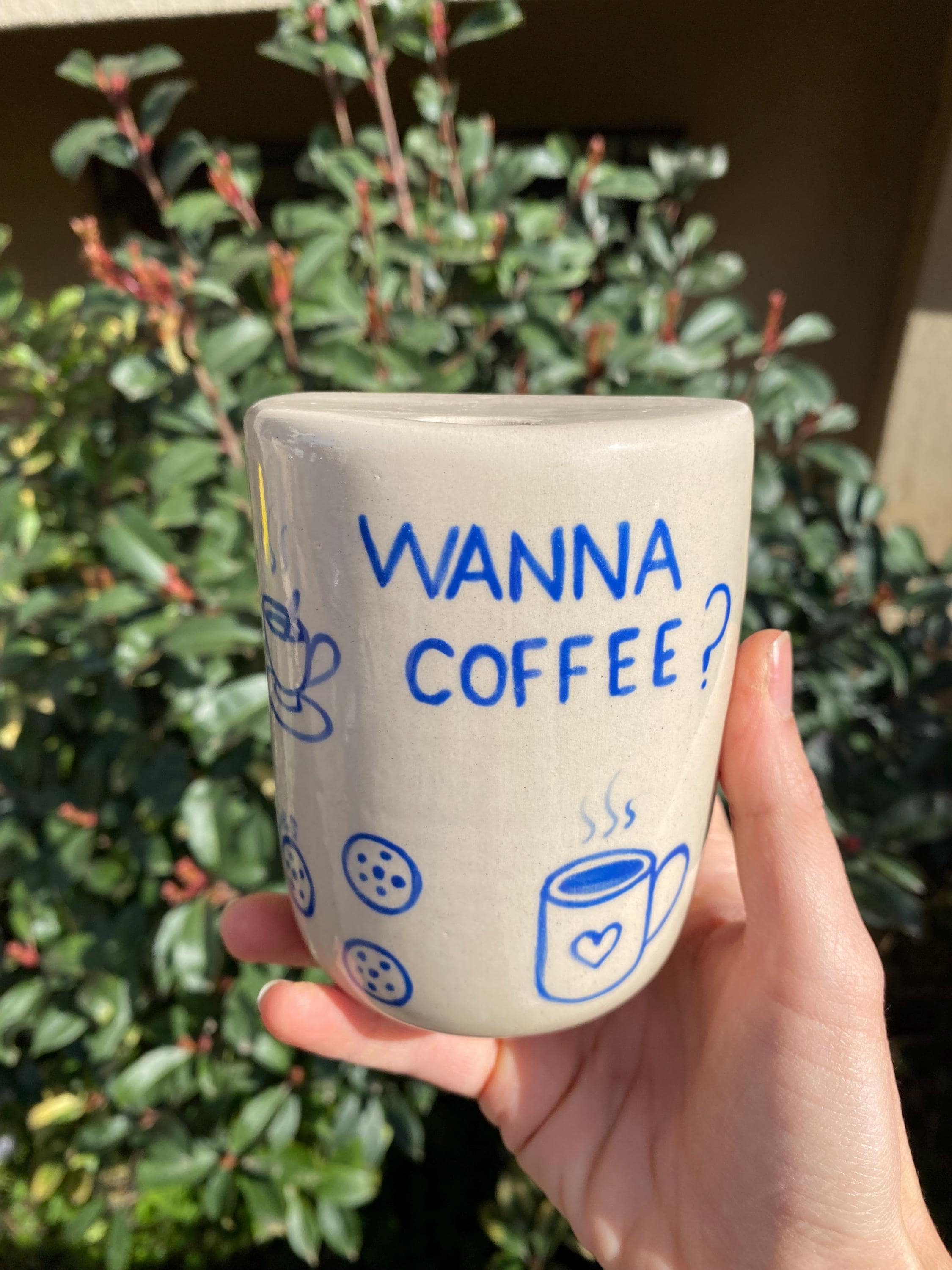 予約販売 セラミック製トラベルマグ、手作り陶器製コーヒー・紅茶 