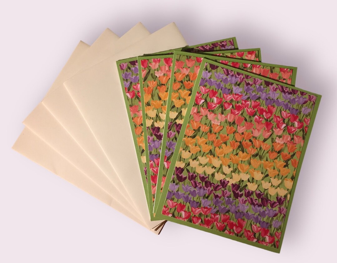 Set of 4 A2 Size Handmade Greeting Cards Matching Envelopes - Etsy