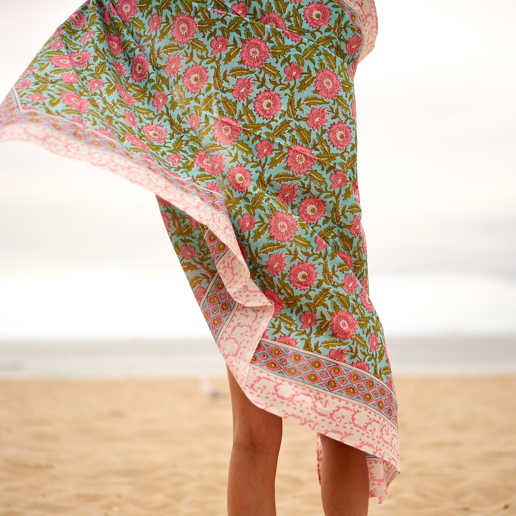 水着・ビーチグッズその他 Prada Embroidered Cotton Sarong Cotton Sarong Indian Pure Ethnic Sarong For Women's Long