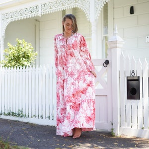 Cotton Maxi Dress | Summer Dress | Boho dress | Gift for her | Long Boho Dress | Women Kimono Wrap Dress | Valentine Mother&#39;s Day Christmas